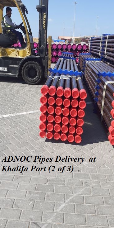 ADNOC Pipes Delivery at Khalifa Port 2 of 3