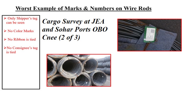Cargo Survey at JEA and Sohar Ports OBO Cnee 2 of 3