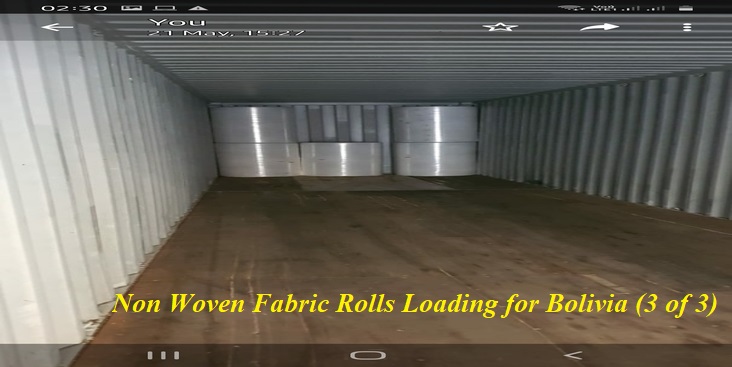 Non Woven Fabric Rolls Loading for Bolivia (3 of 3)